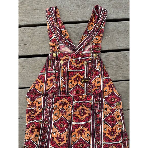 Big Smith Overalls Womens 1960's 34x30 Vintage Aztec Pockets Relaxed Fit VTG - Picture 2 of 14